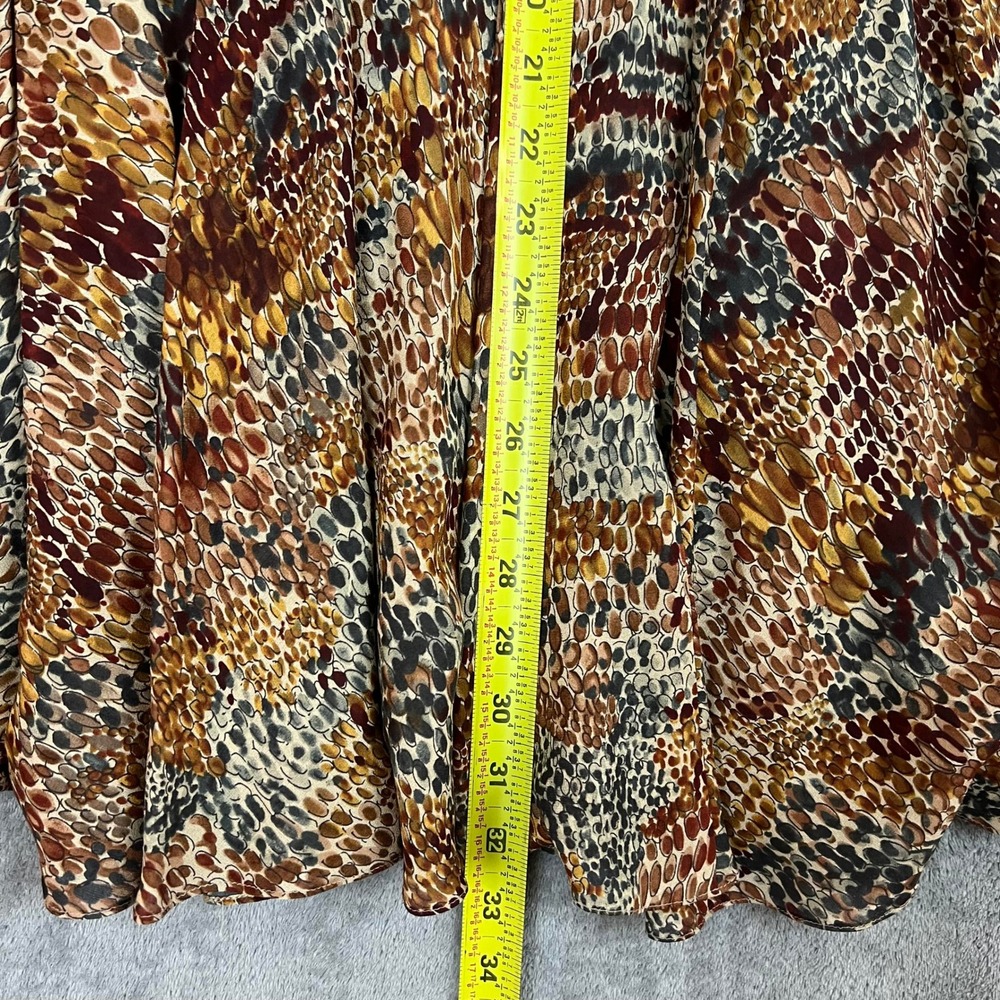 Jones New York Midi Skirt Womens 16W 100% Silk Abstract Multicolor - Picture 9 of 9